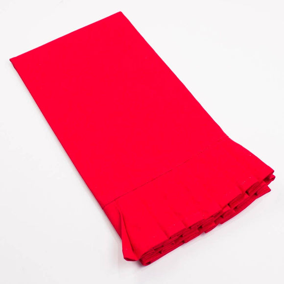 Ruffle Hand Towel   Red   20x28