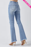 Risen Curvy Distressed Flare Jeans