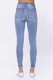 Judy Blue Hi Rise Skinny Destroyed Button Fly