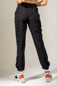 Shirring detail jogger pants