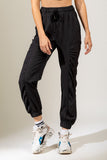 Shirring detail jogger pants