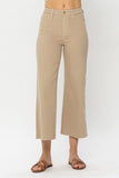 JB HW Khaki Garment Dyed Crop Wide Leg