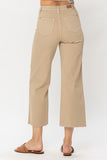 JB HW Khaki Garment Dyed Crop Wide Leg