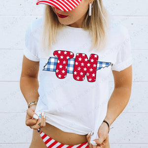 TN Gingham Stars T-shirt