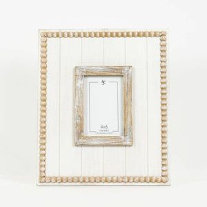 12x14x1.5 wd beaded photo frame,  (4x6) photo