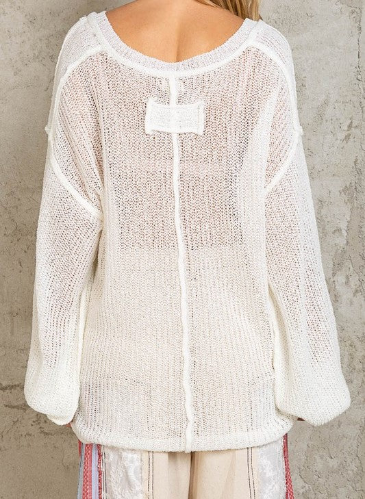 Pol white shop sweater