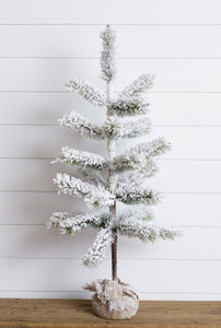 Frosted Tree - Table Top With Burlap Base - 37"H (PC)