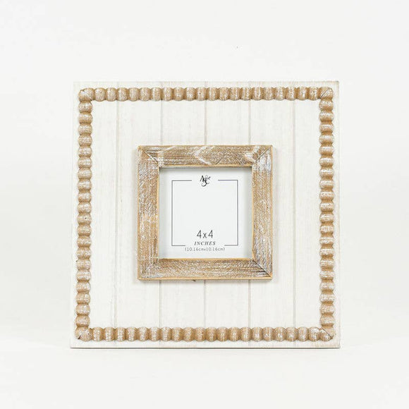 10x10x1.5 wd beaded photo frame,  (4x4)