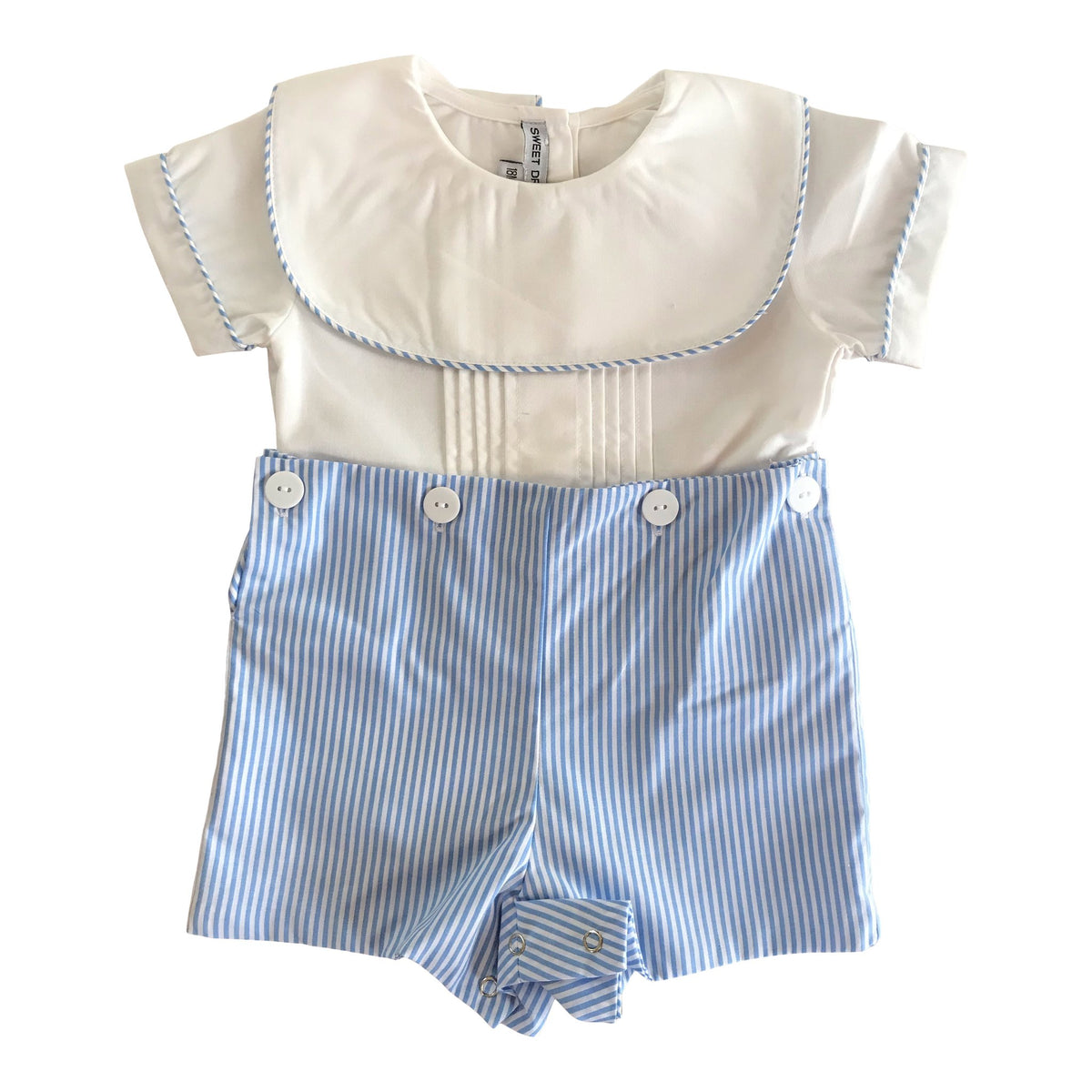 SD Jacob Blue Stripe Button On