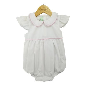 SD White Bubble with Pink Gingham Trim