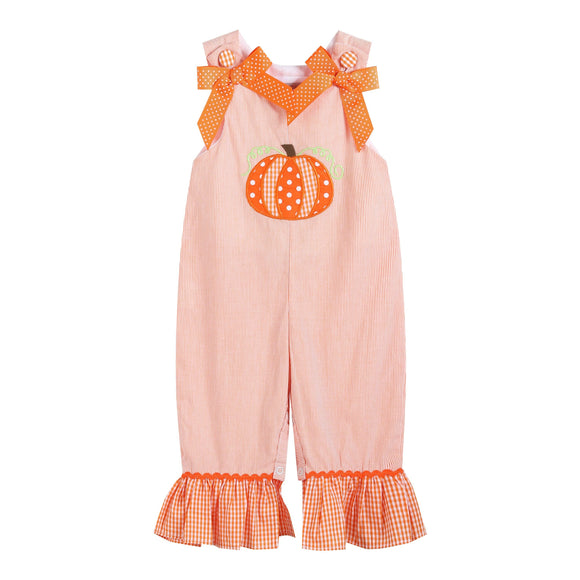 Orange Pinstripe Pumpkin Playsuit