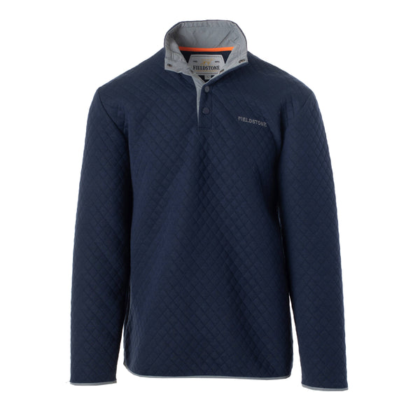 Youth Navy Quilted Pullover
