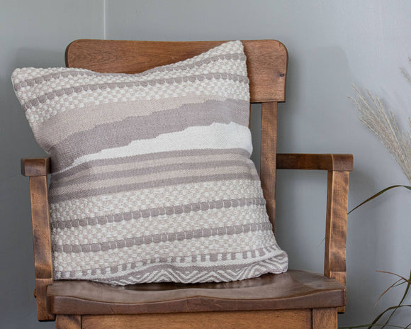 20X20 Hand Woven Baz Pillow Gray