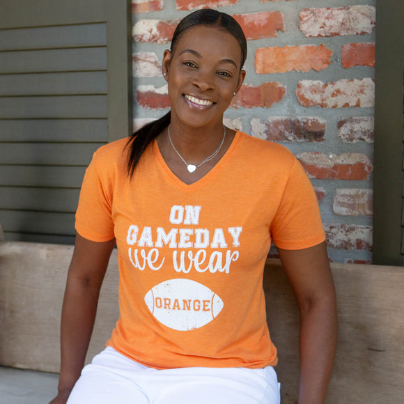 We Wear Orange V-Neck T-Shirt   Orange/White   -Asst.