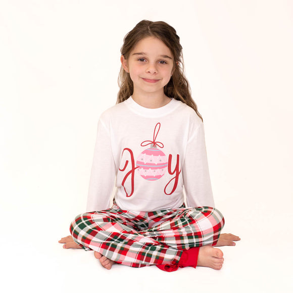 Youth Wonderland Joy Long Sleeve Crew Neck T-Shirt   White/Red/Pink   -Asst.